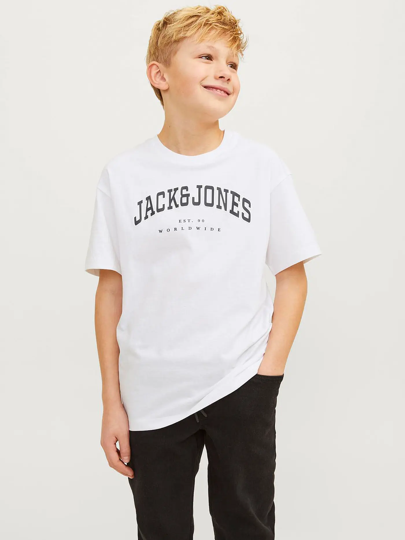 JACK & JONES | Jungen T-Shirt JJECALEB | weiss